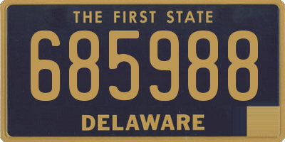 DE license plate 685988