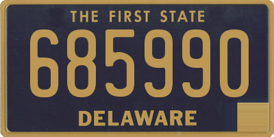 DE license plate 685990