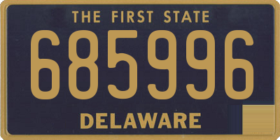 DE license plate 685996