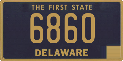 DE license plate 6860