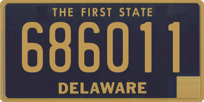 DE license plate 686011