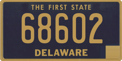 DE license plate 68602