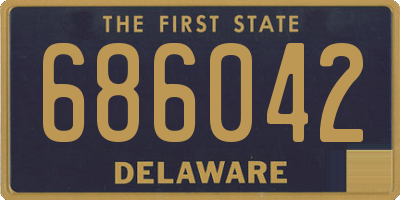 DE license plate 686042