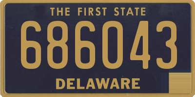 DE license plate 686043