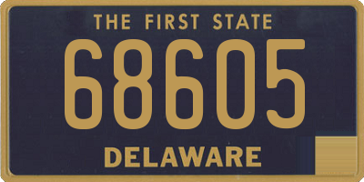 DE license plate 68605