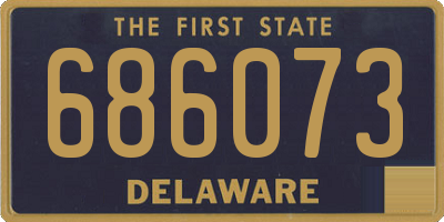 DE license plate 686073
