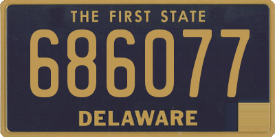 DE license plate 686077