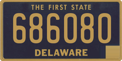 DE license plate 686080