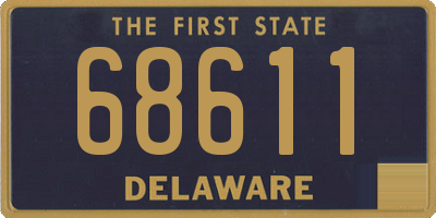 DE license plate 68611