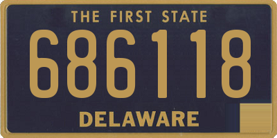 DE license plate 686118