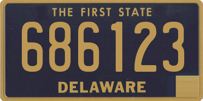 DE license plate 686123
