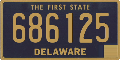 DE license plate 686125