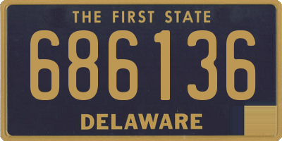 DE license plate 686136