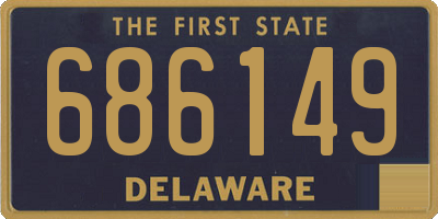 DE license plate 686149
