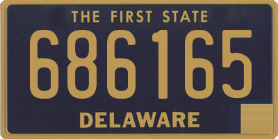 DE license plate 686165