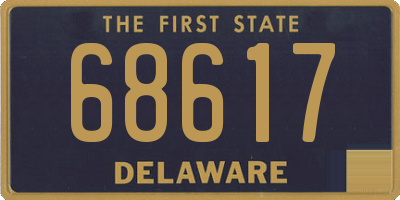 DE license plate 68617
