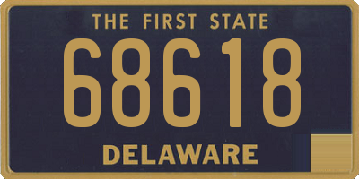 DE license plate 68618