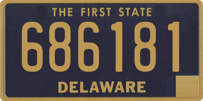 DE license plate 686181