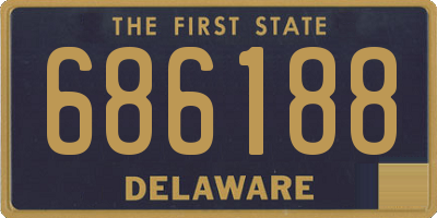 DE license plate 686188