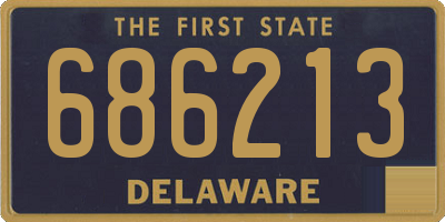 DE license plate 686213