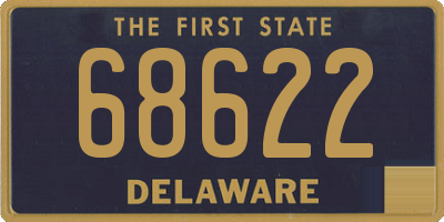 DE license plate 68622
