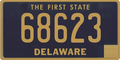 DE license plate 68623