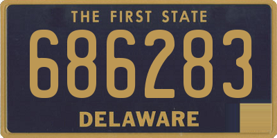 DE license plate 686283