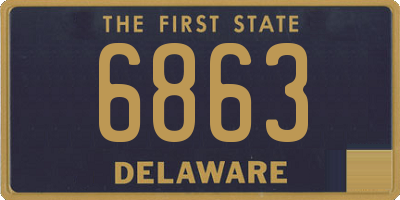 DE license plate 6863