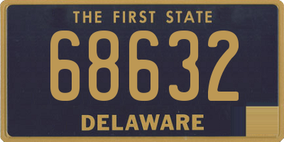 DE license plate 68632