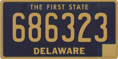 DE license plate 686323