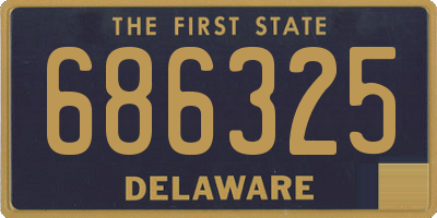 DE license plate 686325