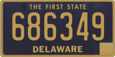 DE license plate 686349