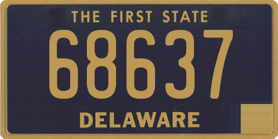 DE license plate 68637