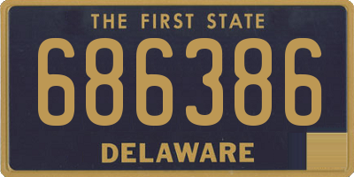 DE license plate 686386