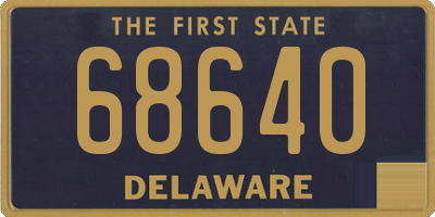 DE license plate 68640