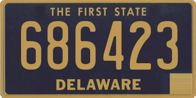 DE license plate 686423