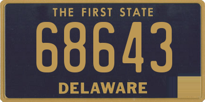 DE license plate 68643