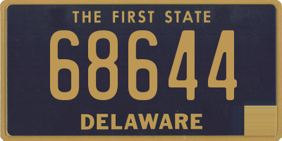 DE license plate 68644
