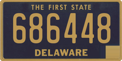 DE license plate 686448