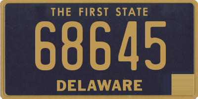 DE license plate 68645