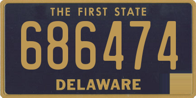 DE license plate 686474
