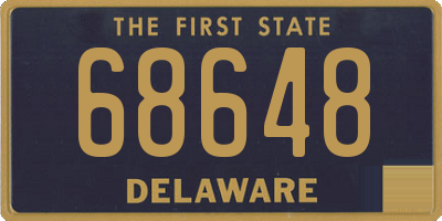 DE license plate 68648