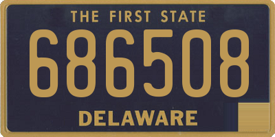 DE license plate 686508