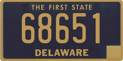 DE license plate 68651