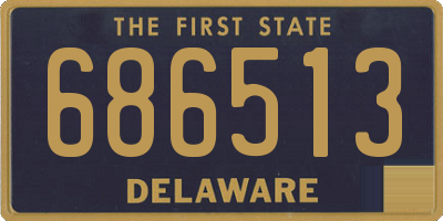 DE license plate 686513