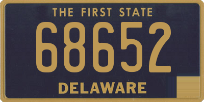 DE license plate 68652