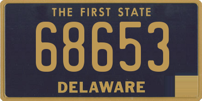 DE license plate 68653