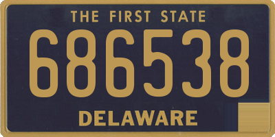 DE license plate 686538