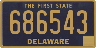 DE license plate 686543