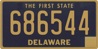 DE license plate 686544